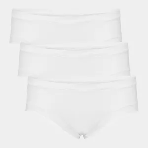 3 pak hvide bambus hipster trusser