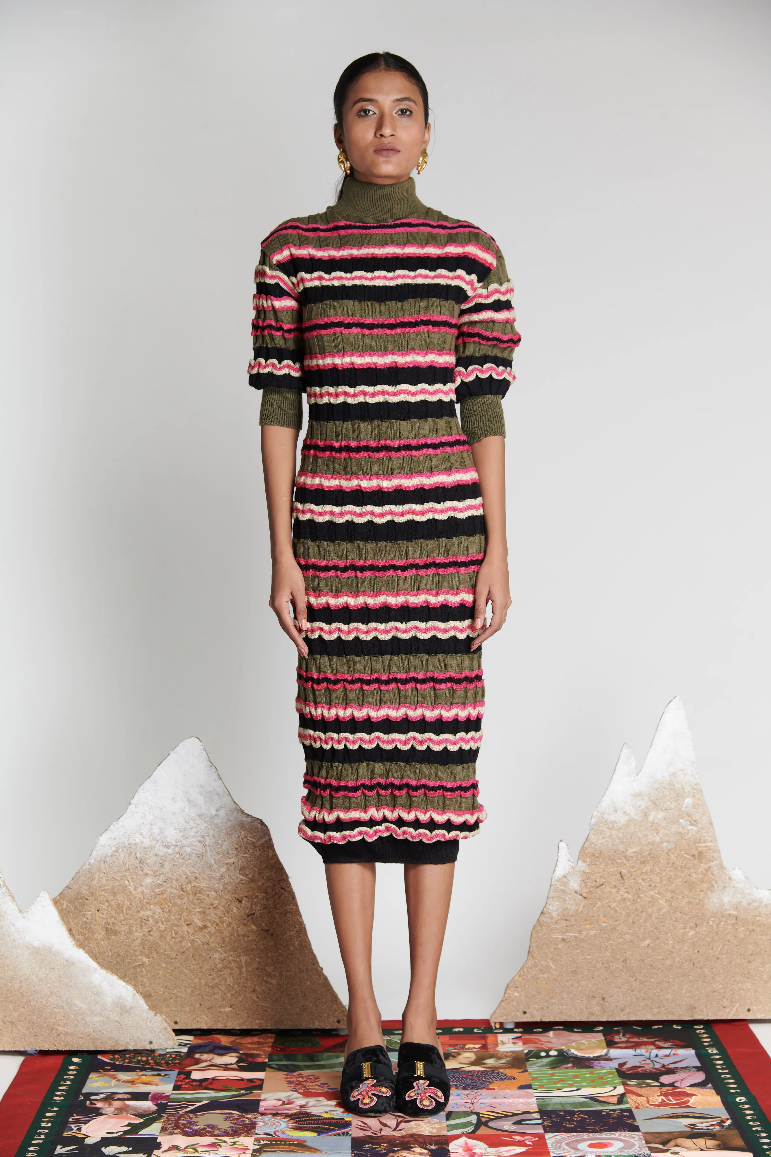 BotanEye Striped Knit Dress