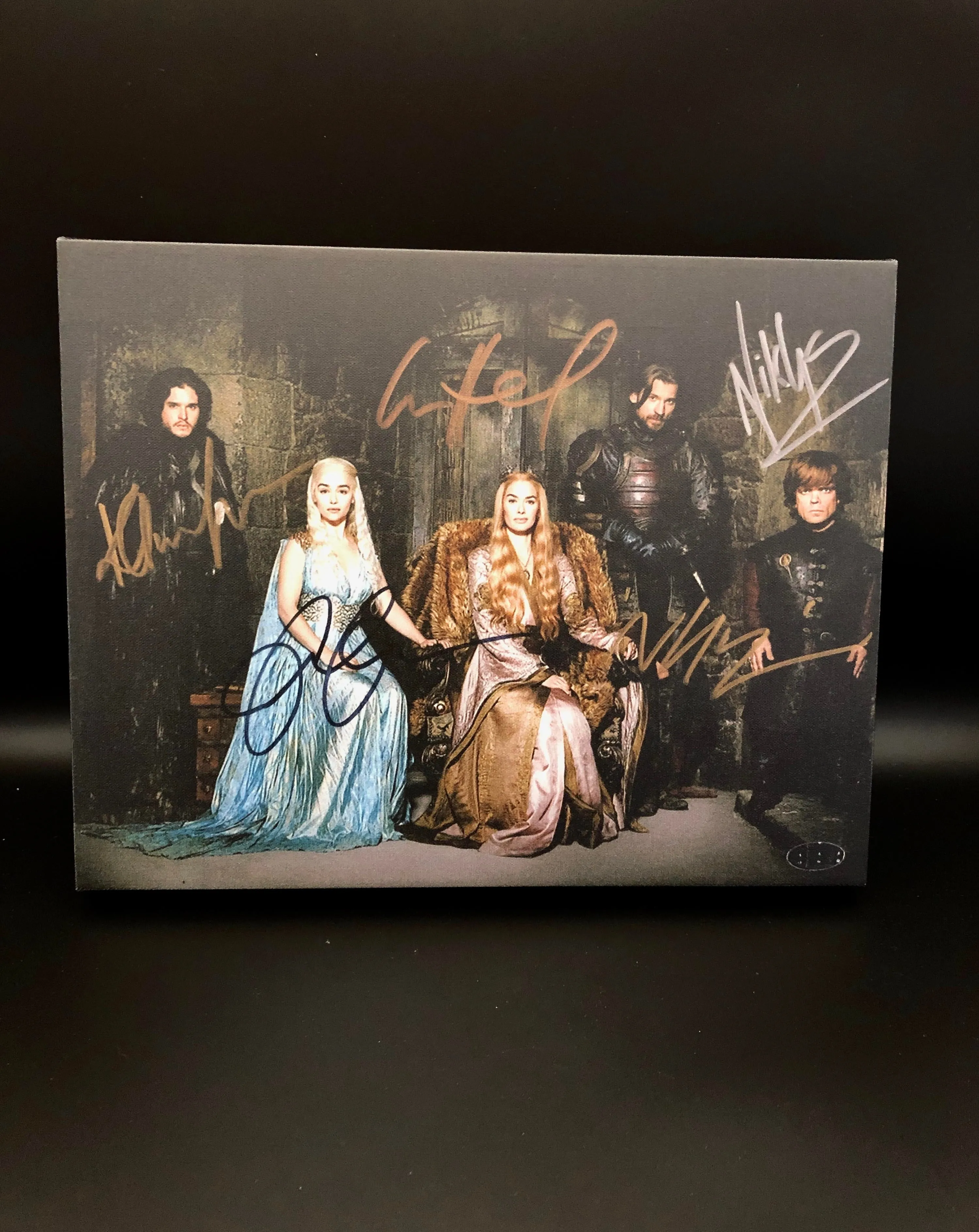 Game of Thrones Cast Facsimile Autograph 11x14 Canvas Print Wall Art