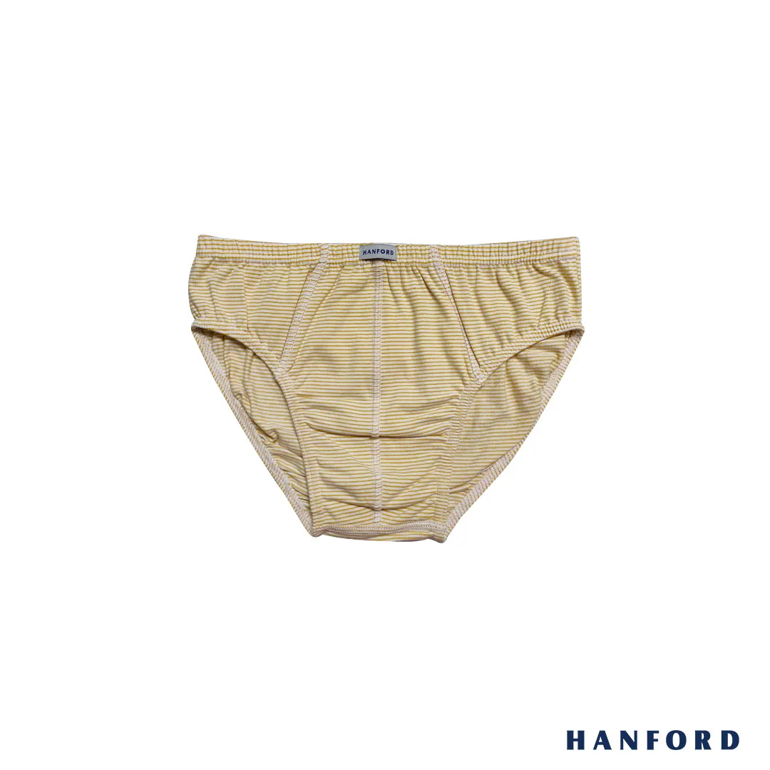 Hanford Kids/Teens Cotton w/ Spandex Hipster Inside Garter Briefs Breton - Stripes (3in1 Pack)