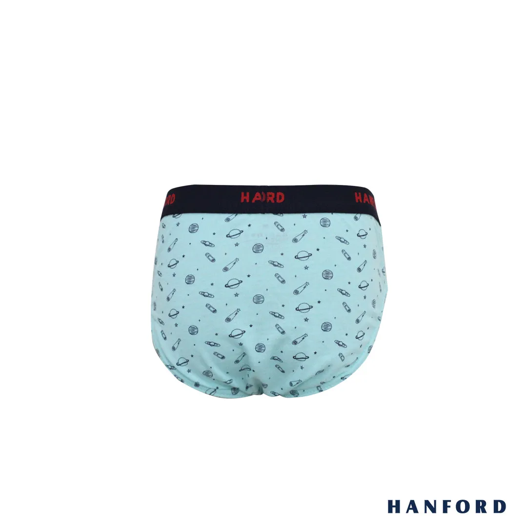 Hanford Kids/Teens Regular Cotton Briefs - Planet Print (2in1 Pack)