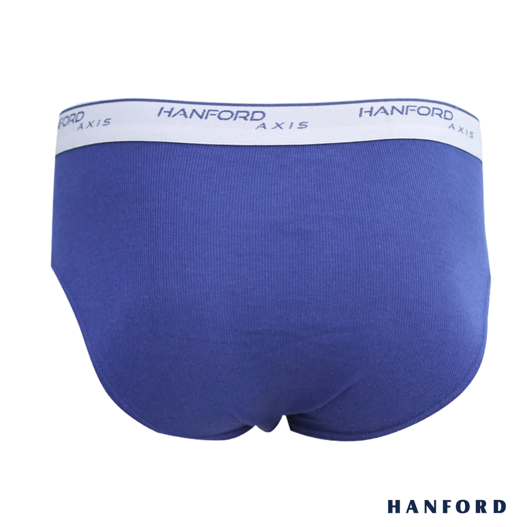 Hanford Men Premium Ribbed Cotton Axis Briefs - Assorted (3in1 Pack)