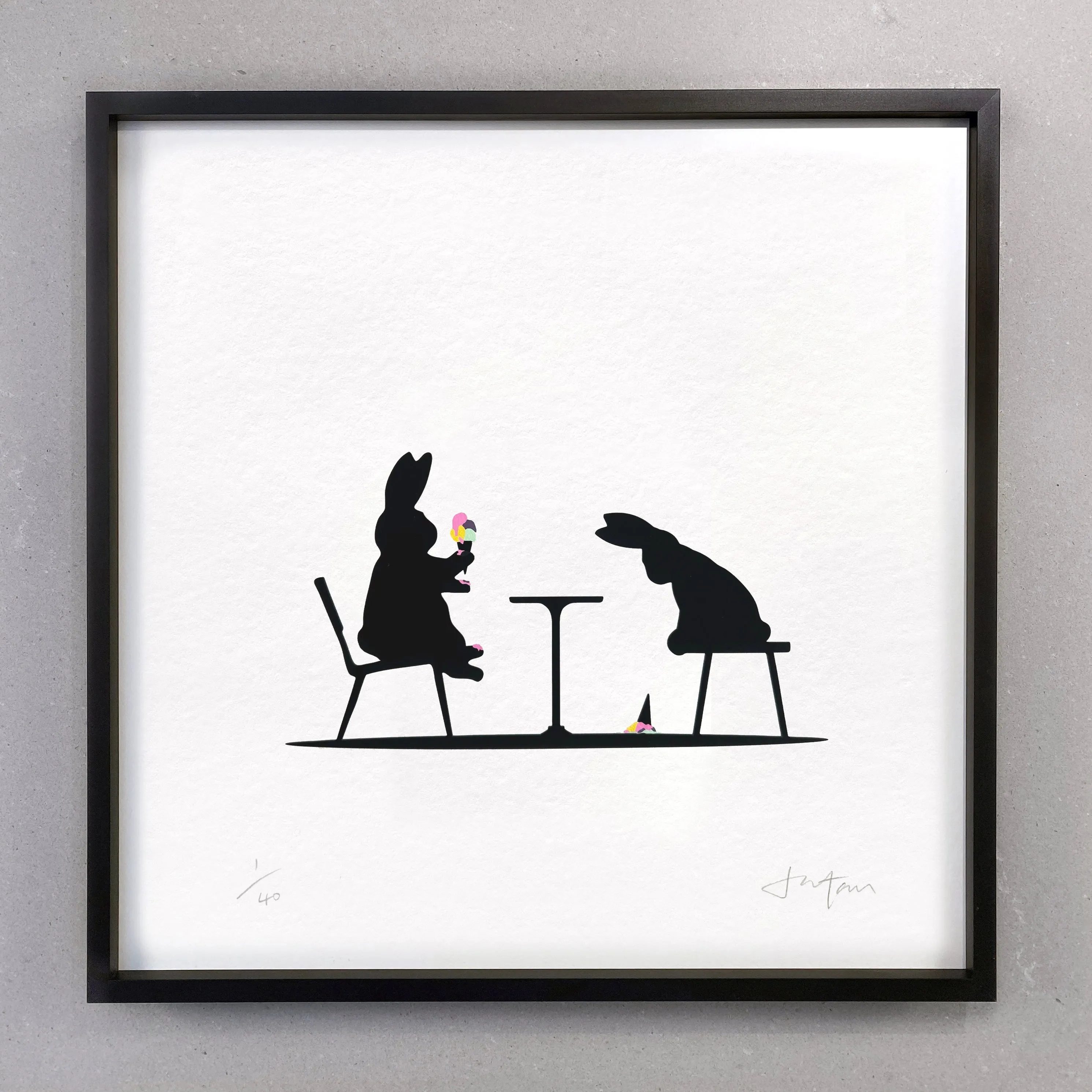 Ice Cream Rabbit Print