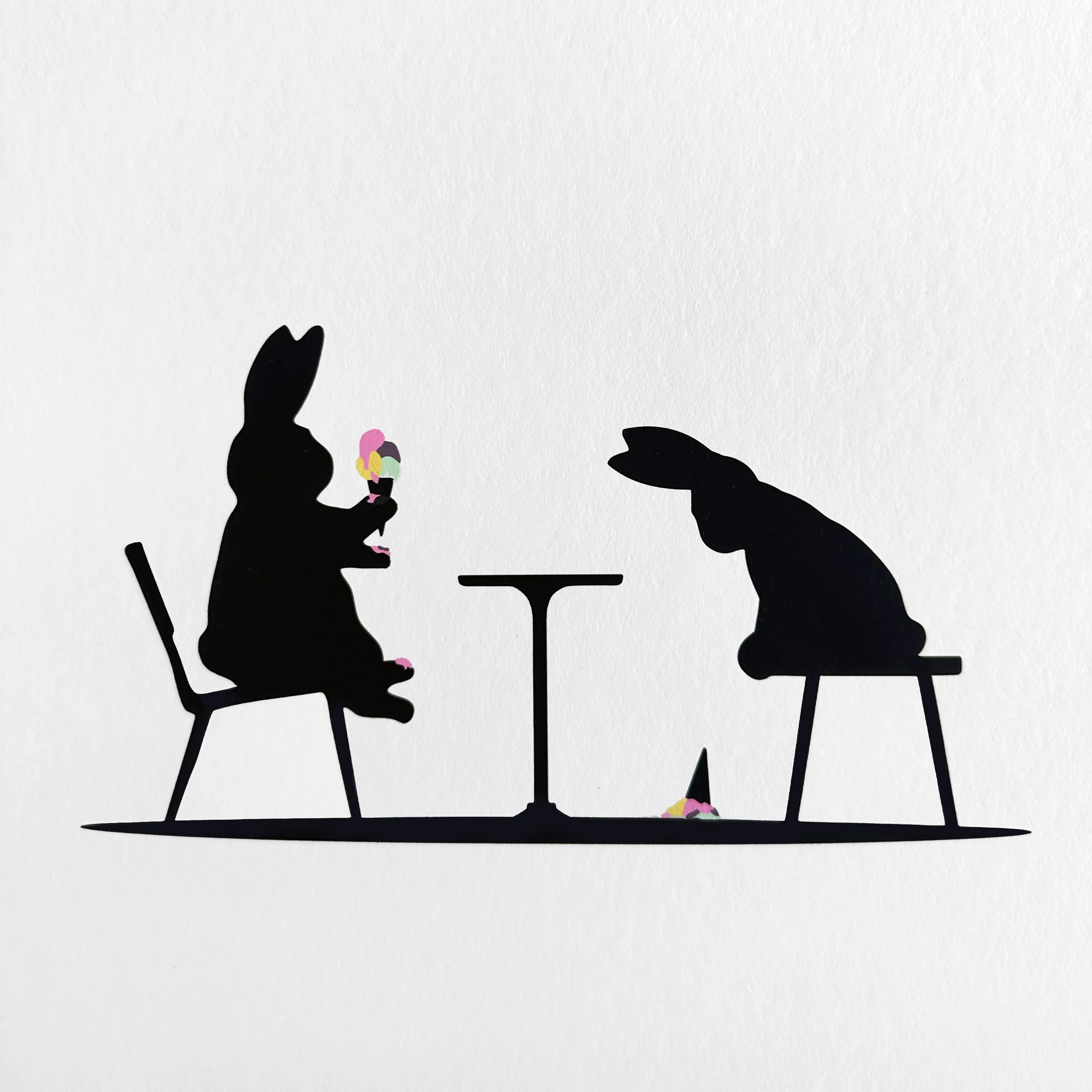 Ice Cream Rabbit Print