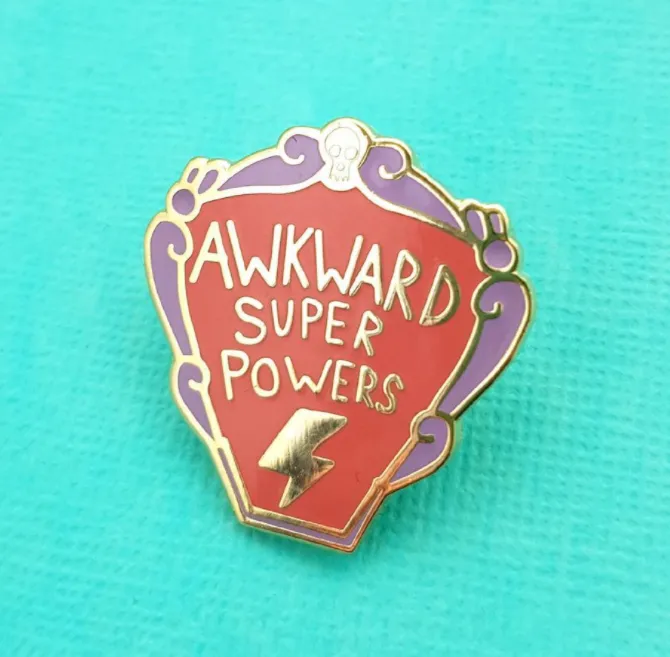 Jubly Umph Lapel Pin • Awkward Super Powers
