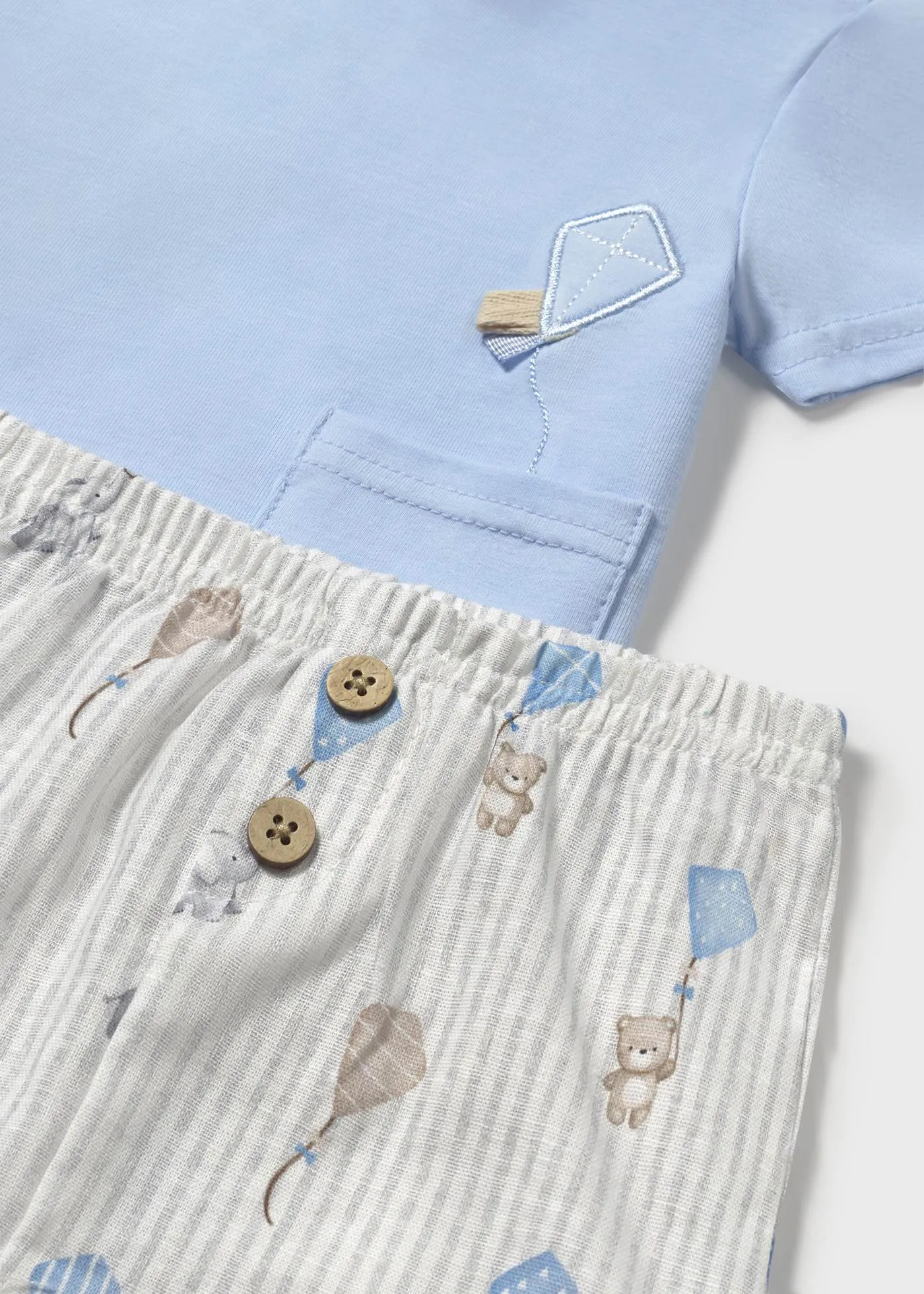 Kite T-Shirt and Shorts Set - Sky Blue by Mayoral