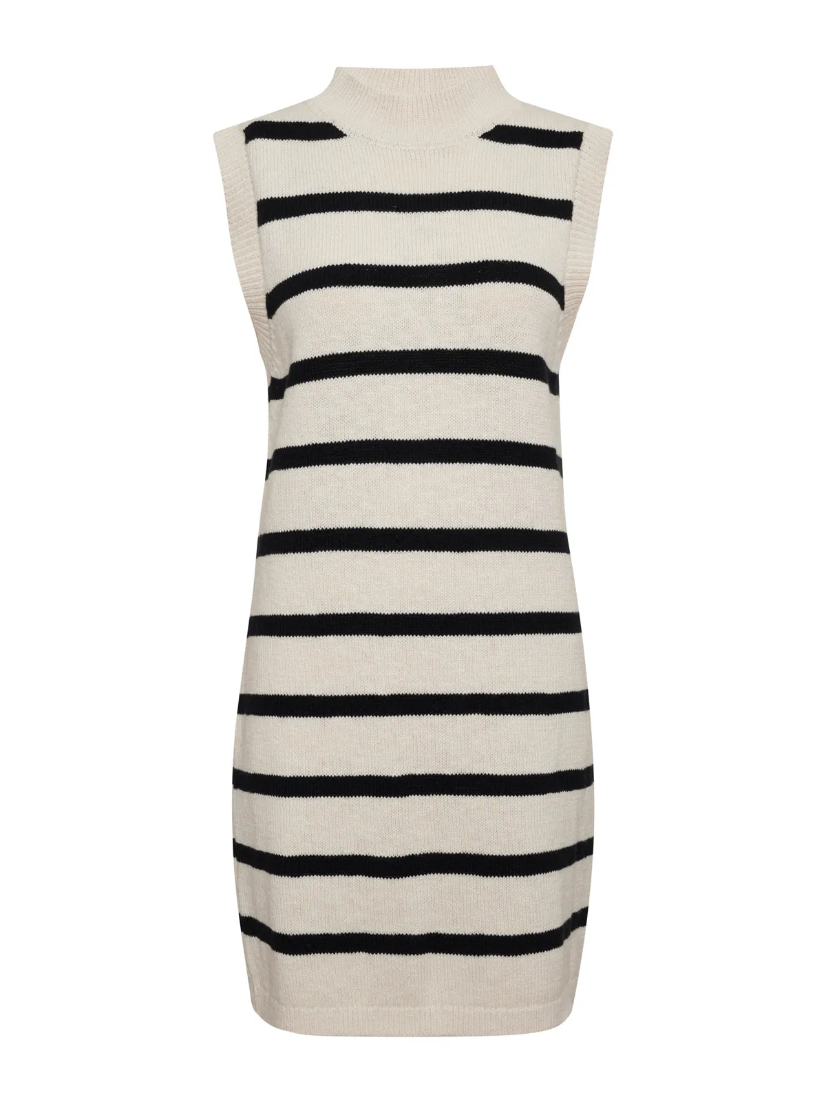 Life Is Easy Sweater Dress Chalk Black Stripe
