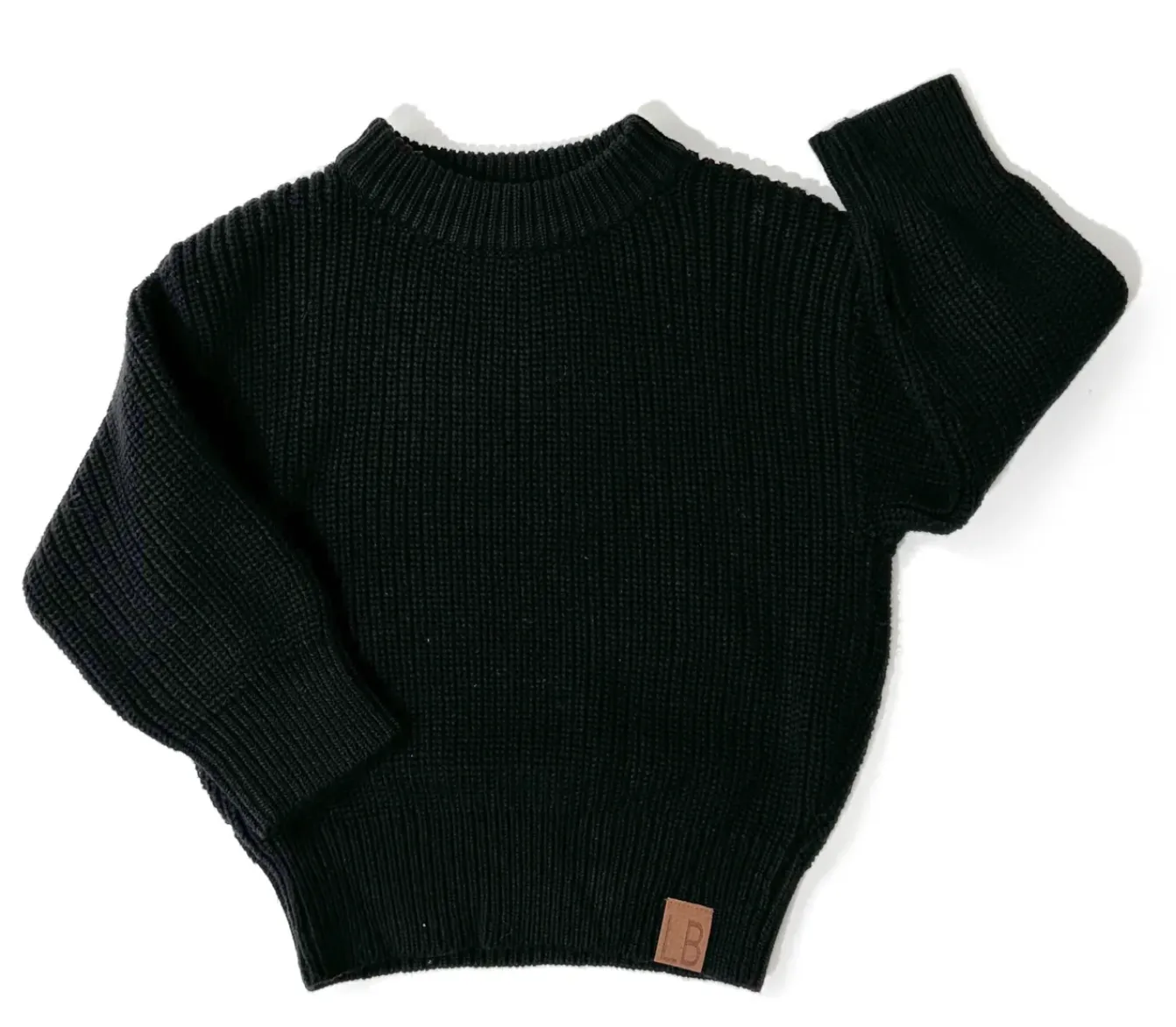 Little Bipsy - Chunky Knit Sweater in Black