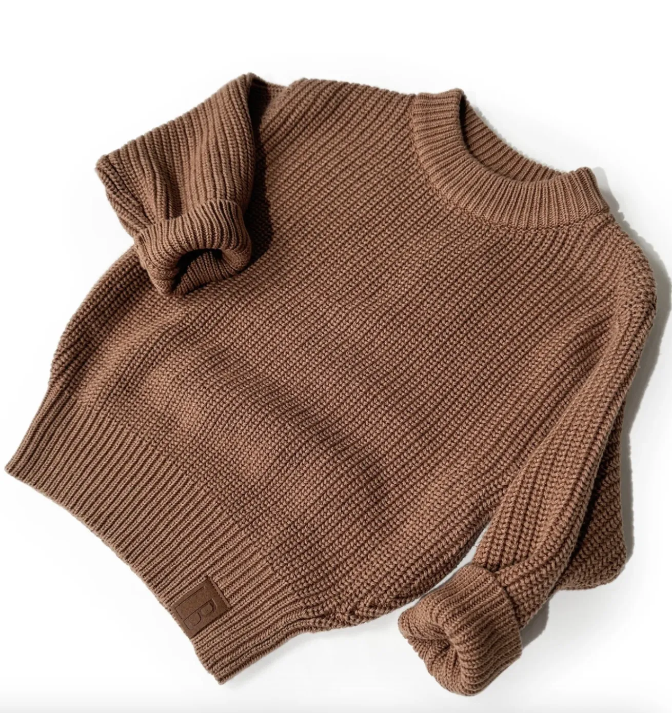 Little Bipsy - Chunky Knit Sweater in Nutmeg