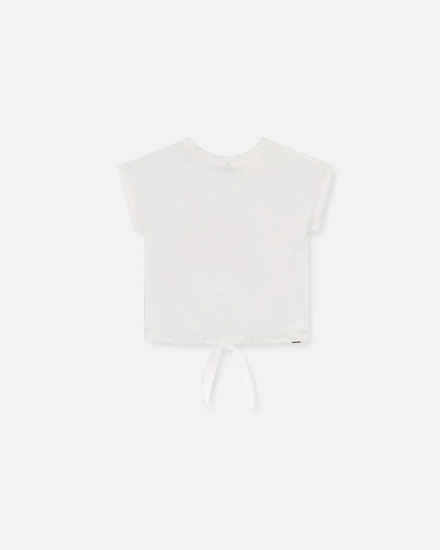 Organic Cotton T-Shirt With Knot White