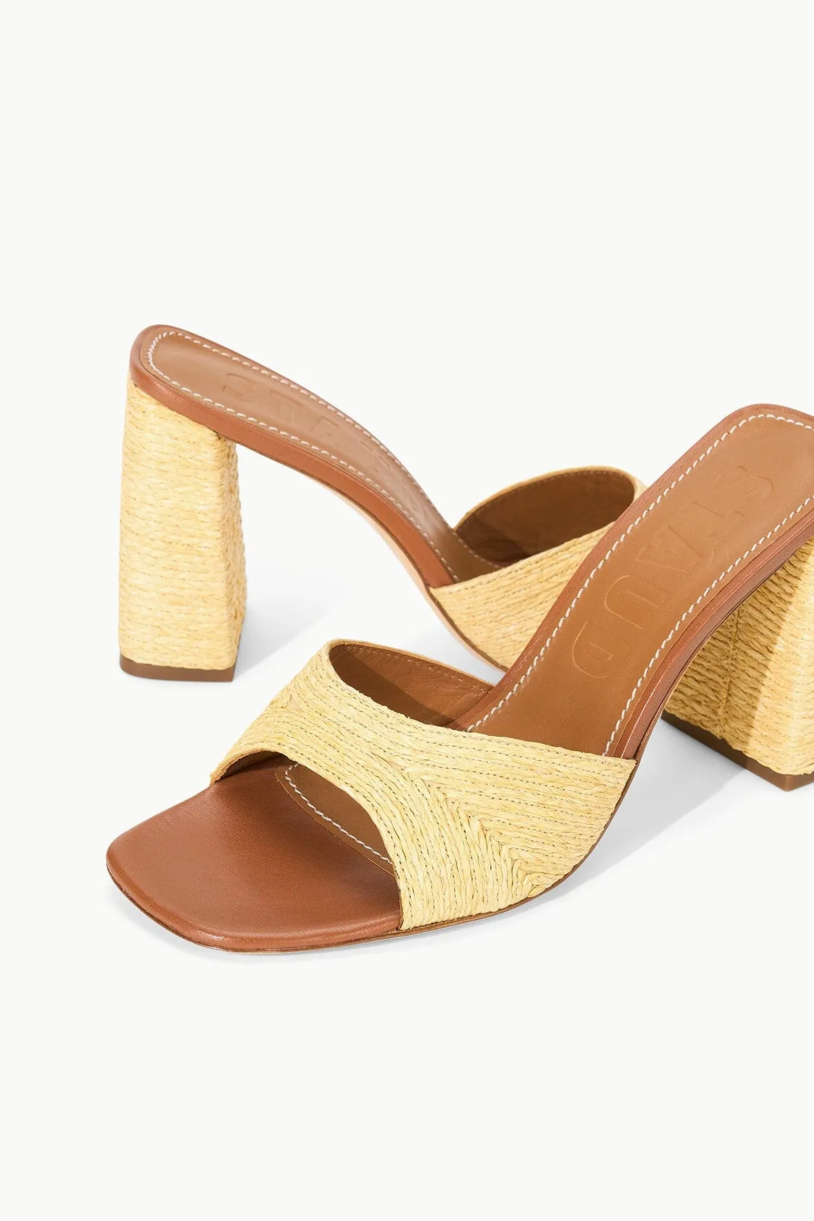 SLOANE HEEL | NATURAL RAFFIA