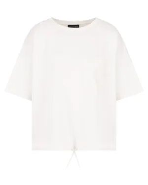 T-shirt in Jersey Supima con Tasca Logata e Micro Borchie