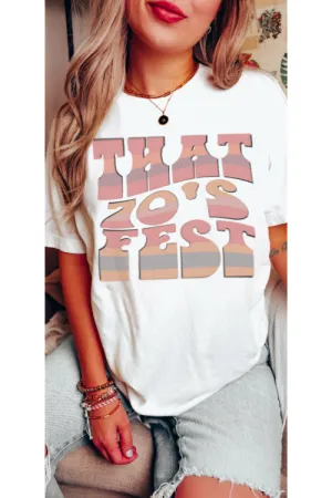 That 70's Fest  T-Shirt, Retro Inspired Vintage Inspired '70's Design, Comfort Colors® T-Shirt, T-Shirt Dress