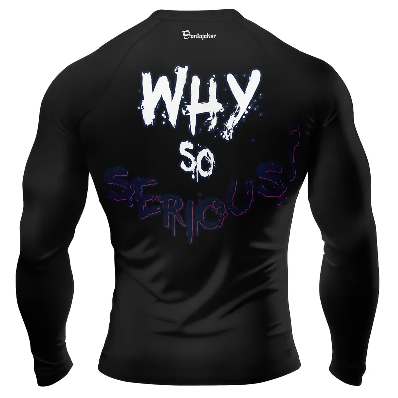 The Clown Prince of Crime Why So Serious Men's Long Sleeve Rash Guard
