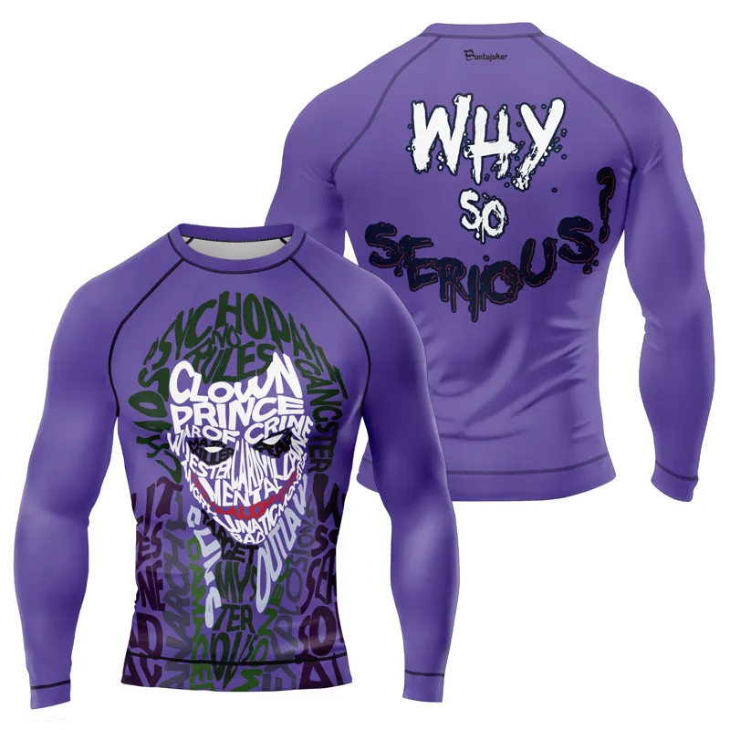 The Clown Prince of Crime Why So Serious Men's Long Sleeve Rash Guard