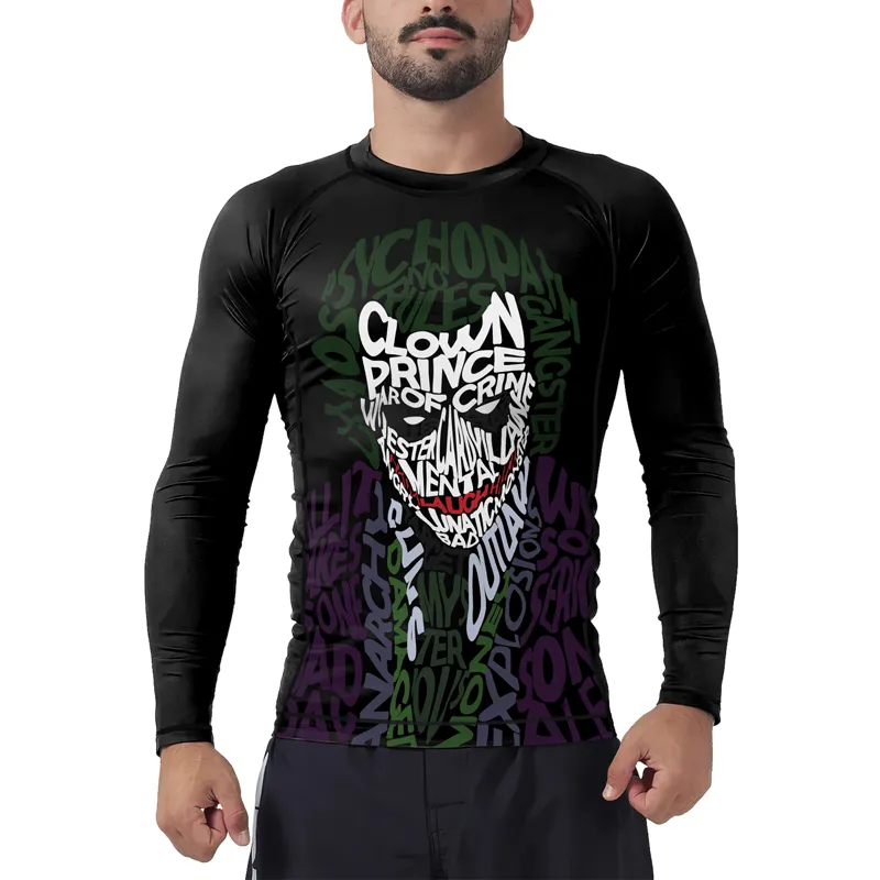 The Clown Prince of Crime Why So Serious Men's Long Sleeve Rash Guard
