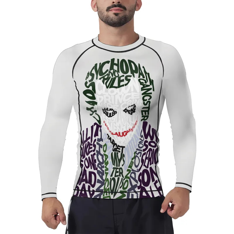The Clown Prince of Crime Why So Serious Men's Long Sleeve Rash Guard