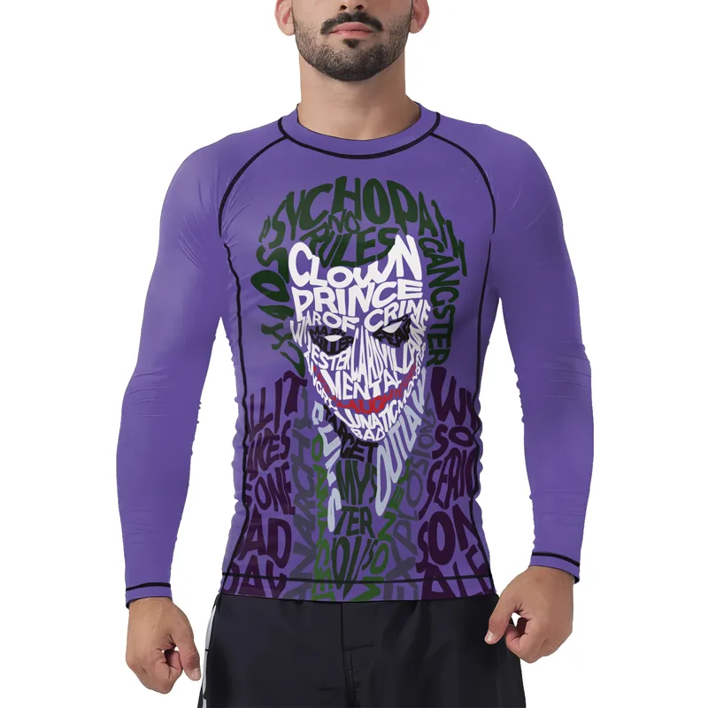 The Clown Prince of Crime Why So Serious Men's Long Sleeve Rash Guard