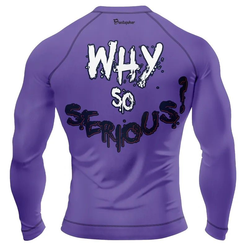 The Clown Prince of Crime Why So Serious Men's Long Sleeve Rash Guard