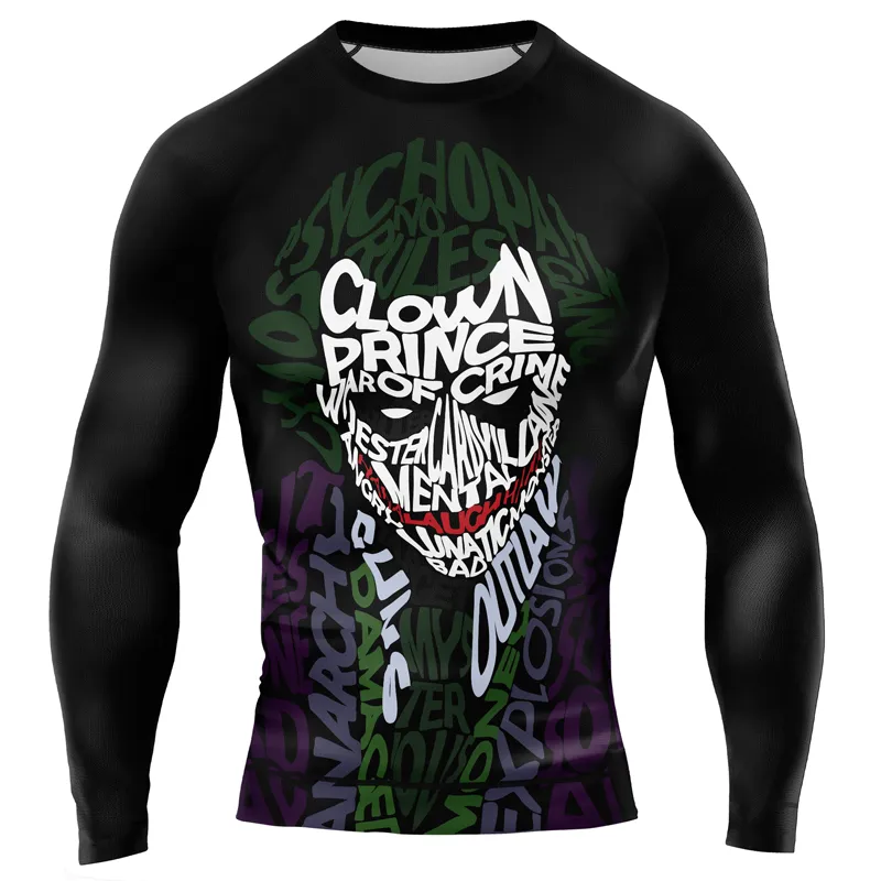 The Clown Prince of Crime Why So Serious Men's Long Sleeve Rash Guard