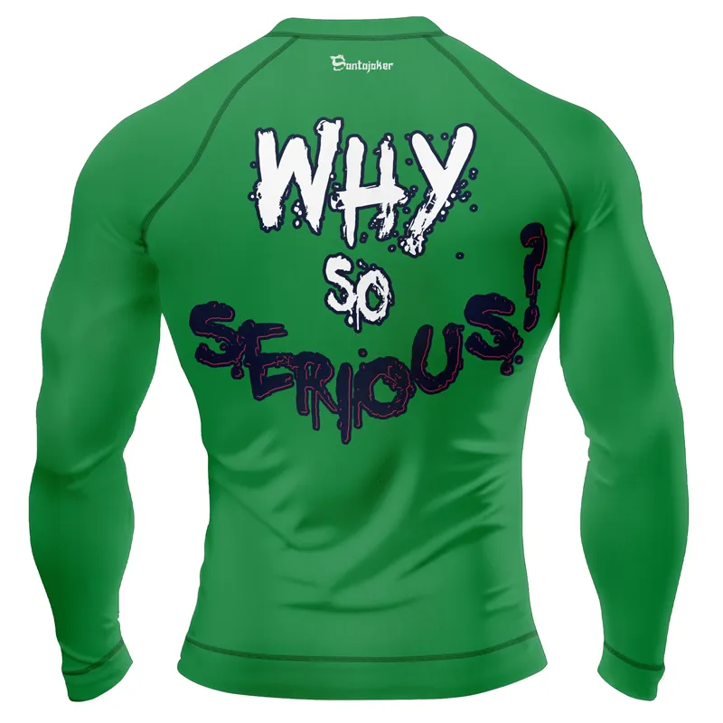 The Clown Prince of Crime Why So Serious Men's Long Sleeve Rash Guard