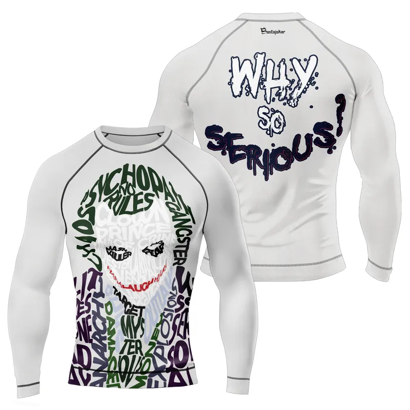 The Clown Prince of Crime Why So Serious Men's Long Sleeve Rash Guard