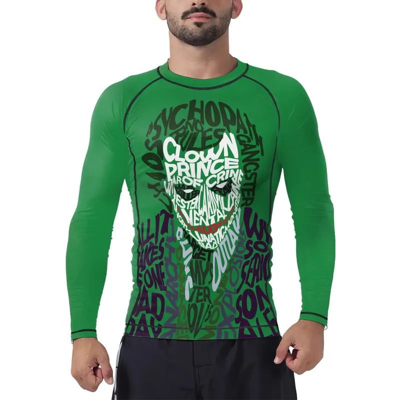 The Clown Prince of Crime Why So Serious Men's Long Sleeve Rash Guard