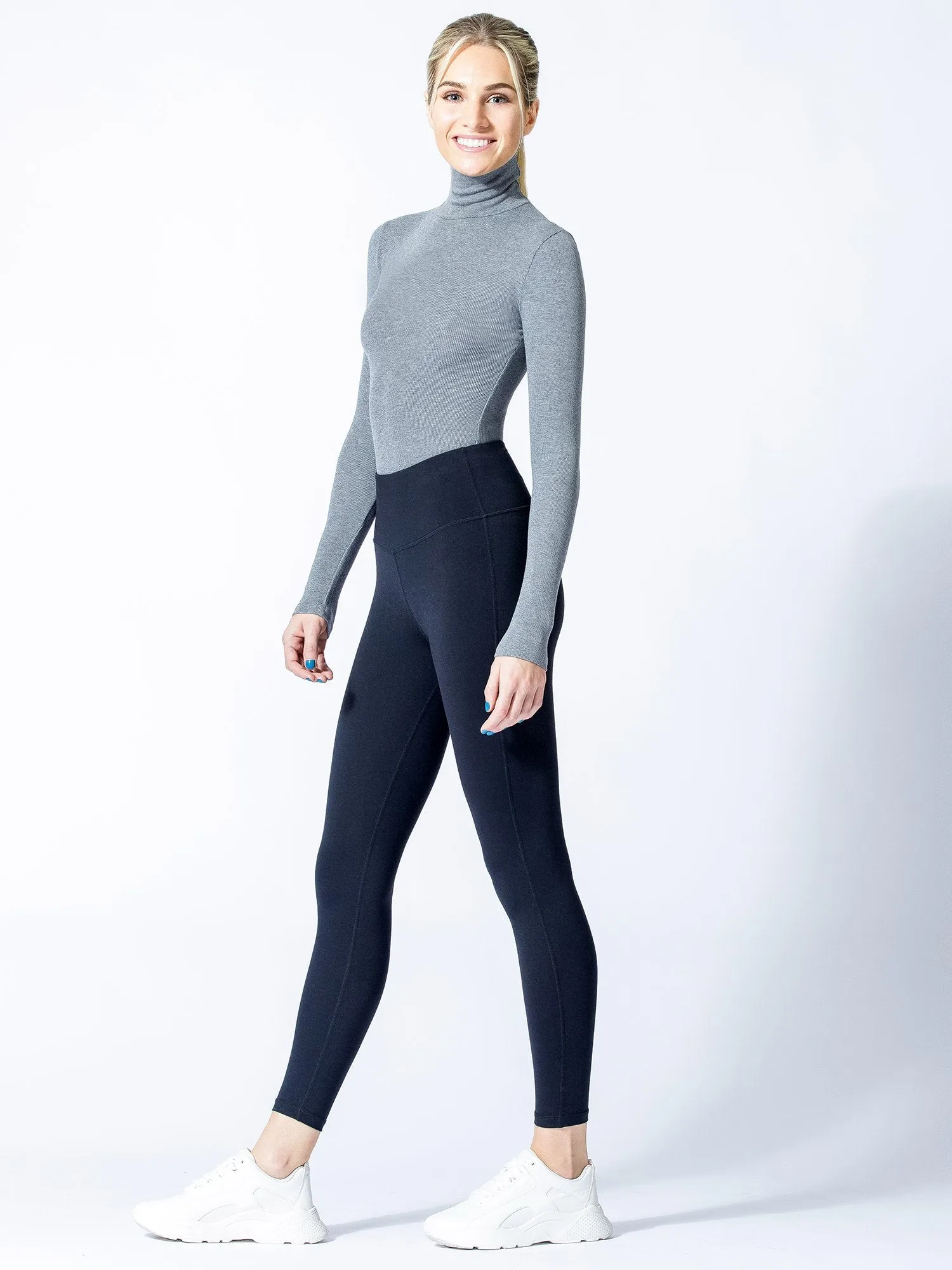 TURTLENECK BODYSUIT, GREY