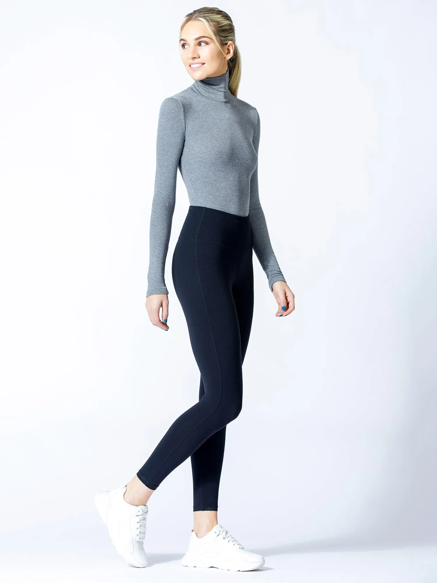 TURTLENECK BODYSUIT, GREY