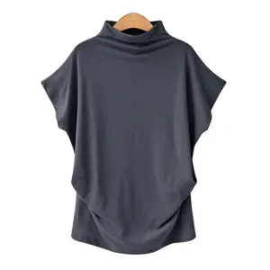 Vespera | Short Sleeve - Loose Turtleneck Top