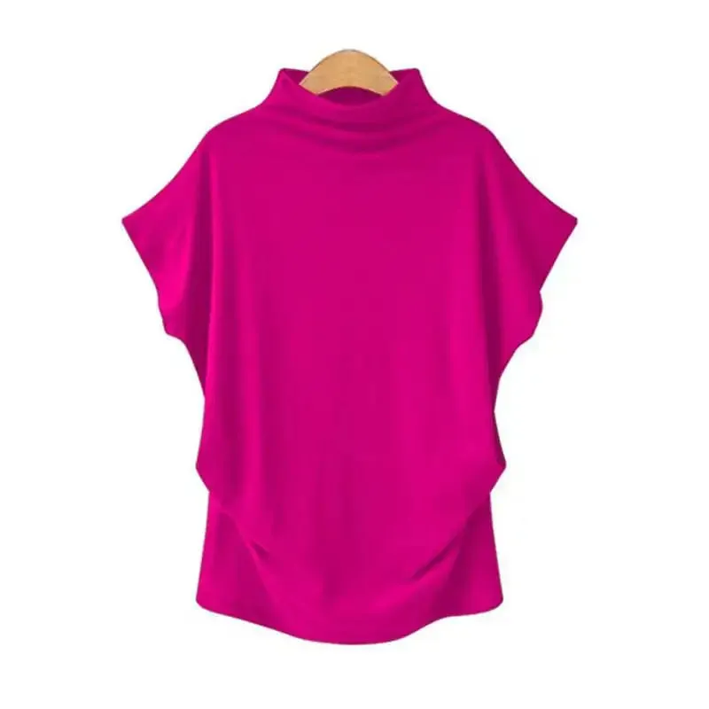 Vespera | Short Sleeve - Loose Turtleneck Top