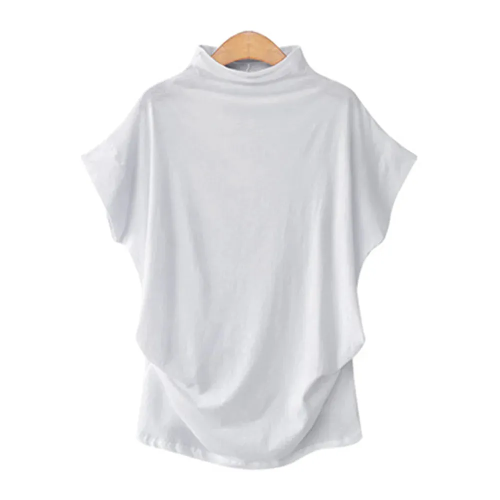 Vespera | Short Sleeve - Loose Turtleneck Top