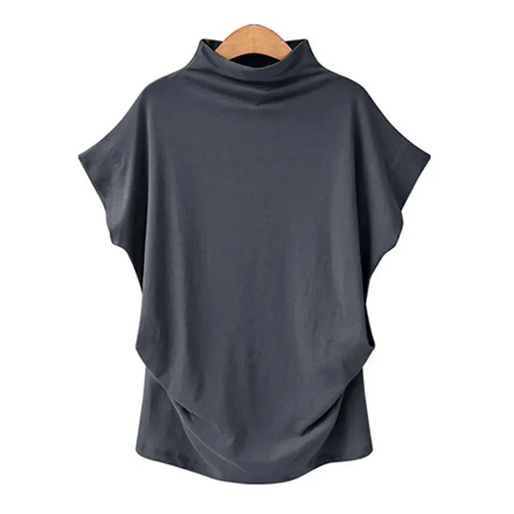 Vespera | Short Sleeve - Loose Turtleneck Top