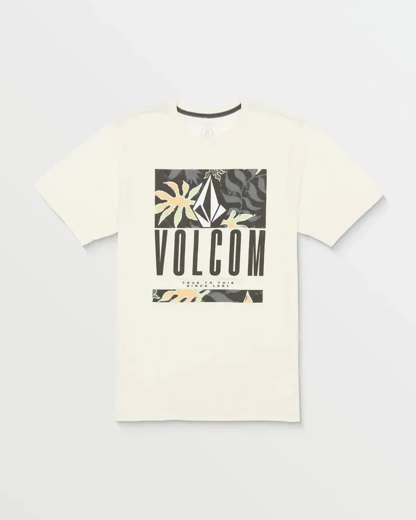 Volcom Mens Off White Floral Motion SS Tshirt